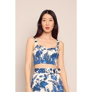 Cara Cara Opal Crop Top in Rosehip Blue 6
